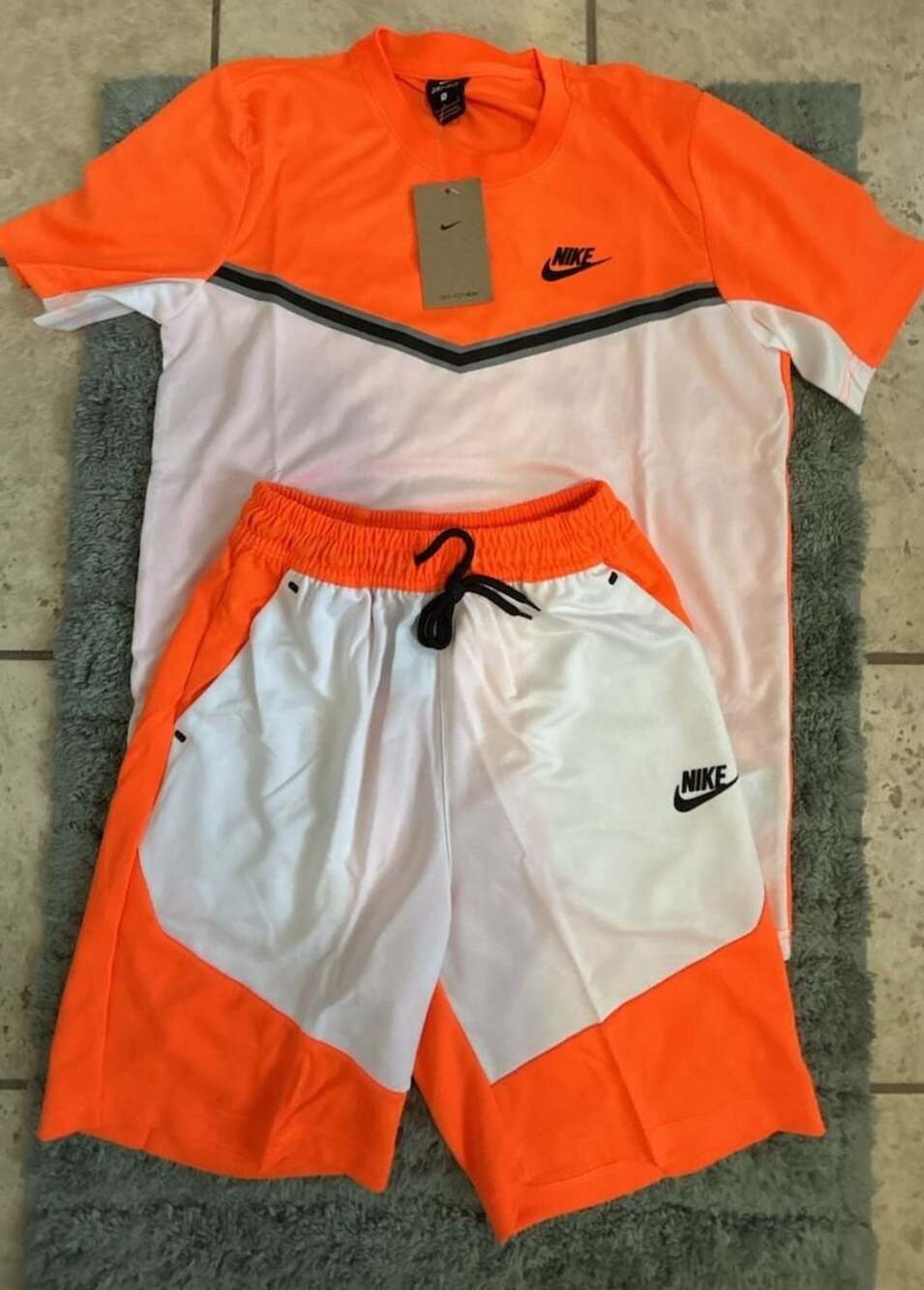 Nike Dri-FIT Orange and White Athletic Set Size S